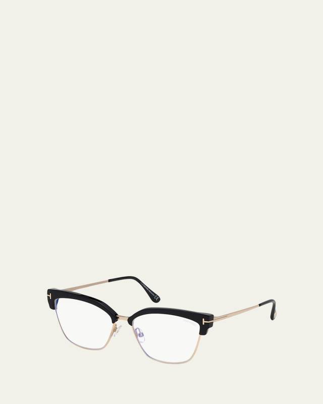 Cat-Eye Acetate & Metal Optical Frames